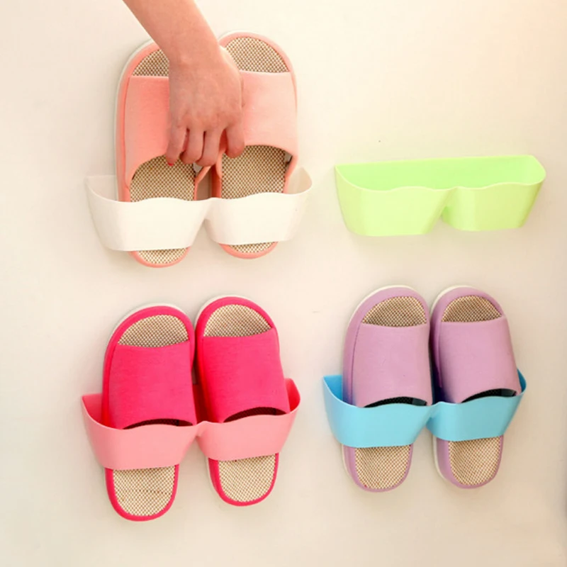 

Настенная полка для обуви, домашний стеллаж для хранения, трехмерная настенная полка для тапочек, стойка для хранения на высоком каблуке, ор...