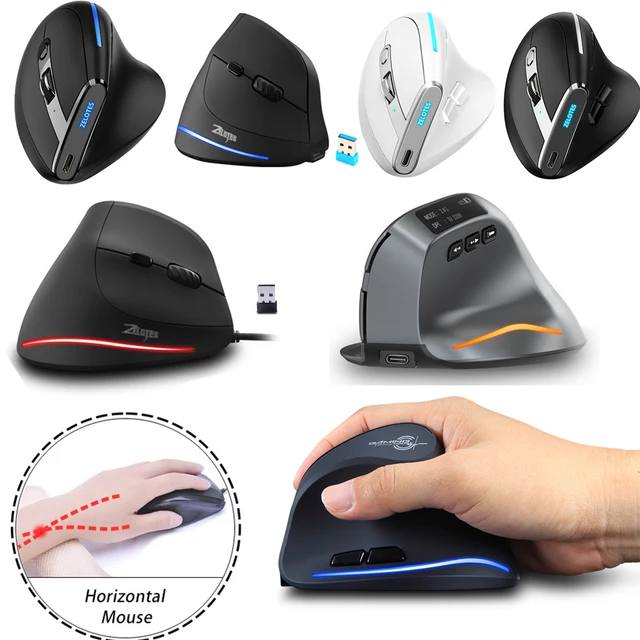 Ergonomic Vertical Mouse 2.4G Wireless Right Left Hand Computer Gaming Mice USB Optical Mouse Gamer Mause For Laptop PC Office 1