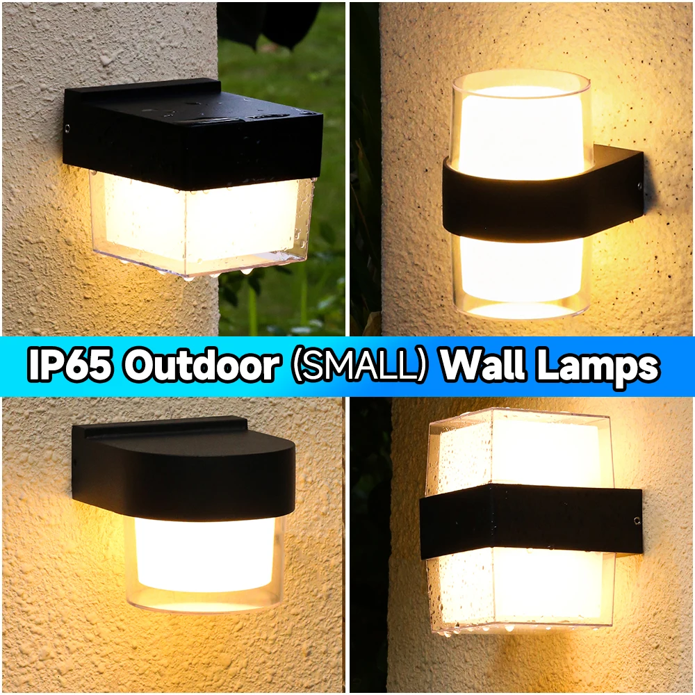 LUCKYLED Modern Outdoor Led Wall Light Waterproof IP65 220v 110v 6w 10w Garden Lights Wall Lamp for Balcony Porch Lighting