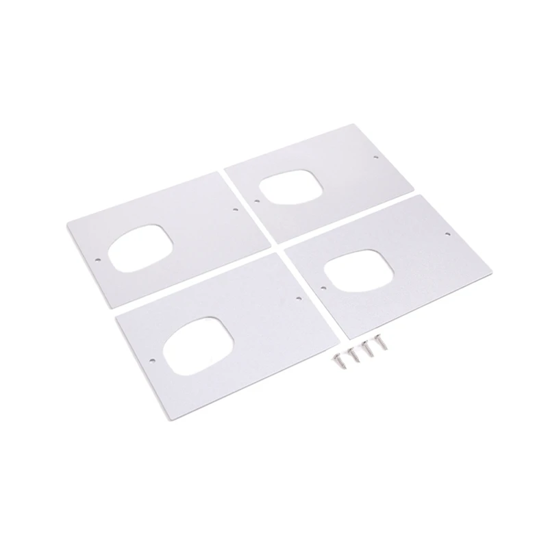 

For Hummer H2 2003-2007 Inner Door Handle Bowl Panel Cover Trim Sticker Accessories Aluminum Alloy Silver