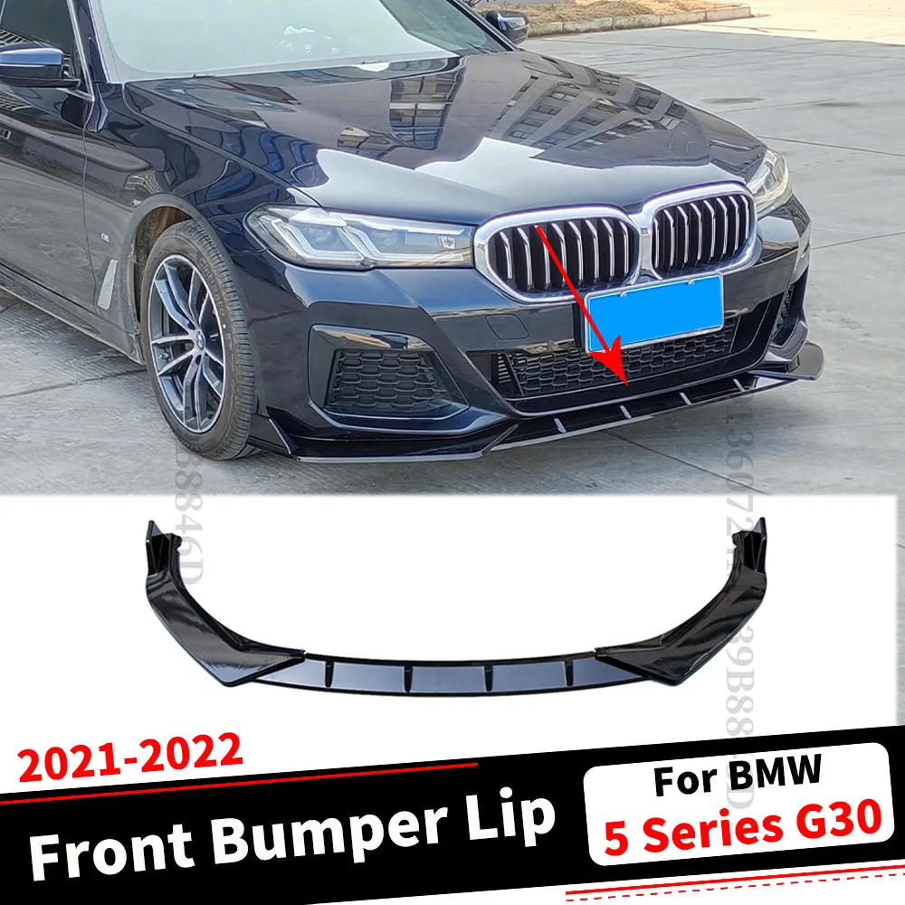 

Front Bumper Lip Cover Chin Body Kit Accessories Splitter For BMW 5 Series G30 530i 540i 525i 2021 2022 M Modified Tuning Refit