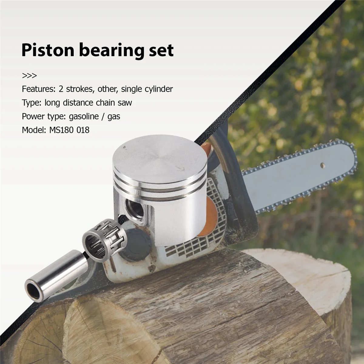 Поршень и кольца 38 мм комплект игольчатых подшипников 10 подходит для бензопилы