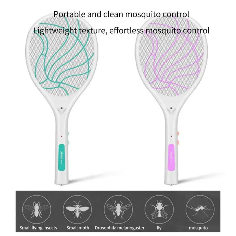 

Electric Mosquito Swatter Mosquito Trap Electric Shock Uv Light Dual Purpose Rechargeable Household Supplies Mosquito Racket