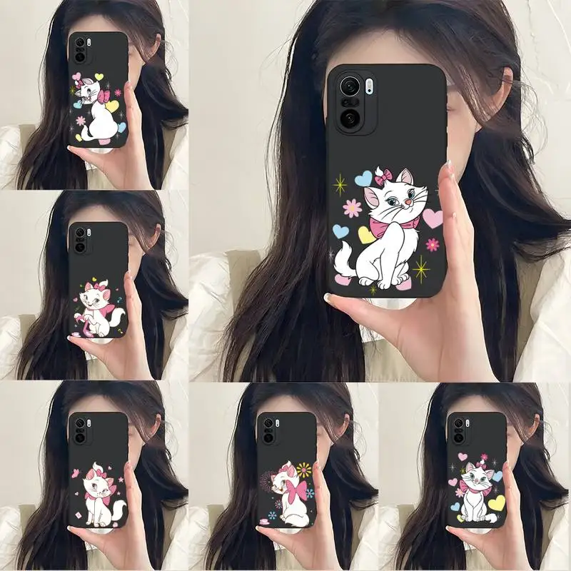 

Marie Cat Phone Case Funda For Redmi K40 11Pro Note 11 10 9 9A 8 7 Pro 10T 9S 8T K40pro Plus Silicone Luxury Cover