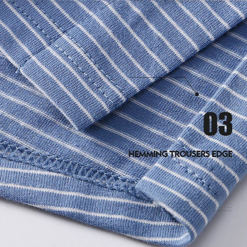 FK 4PCS Men's Boxers Home Casual Shorts Underpants Loose Panties Striped Cotton Underwears Arrow Pants 2023 Summer New Wholesale