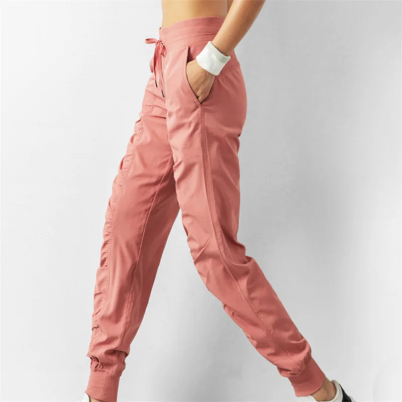 

Women Casual Pants Solid Elastic Waist Trousers High Quality Female Quick-Drying Running Yoga Fitness Pants Woman Clothing