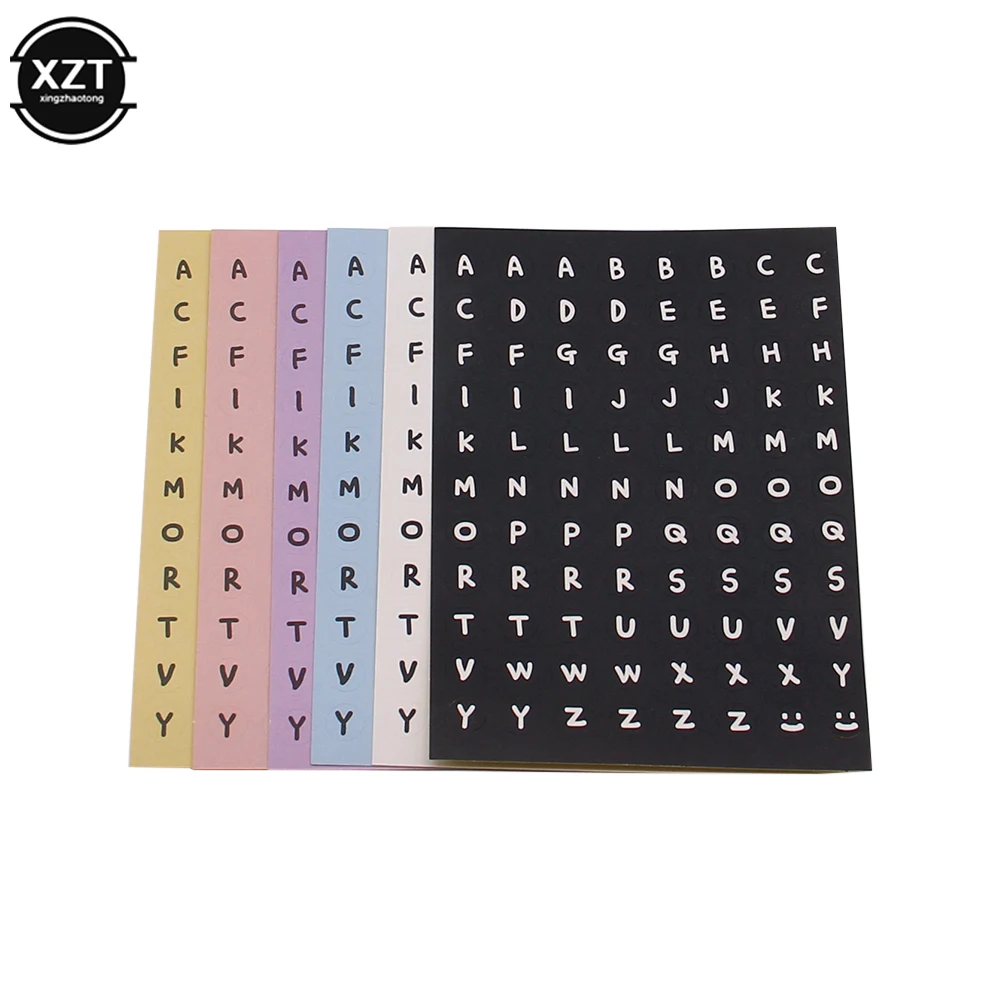 

Keyboard Stickers Colorful English Letters Numbers Stickers Ins Handbook School Supplies Handwriting Materials Decorative Sticke