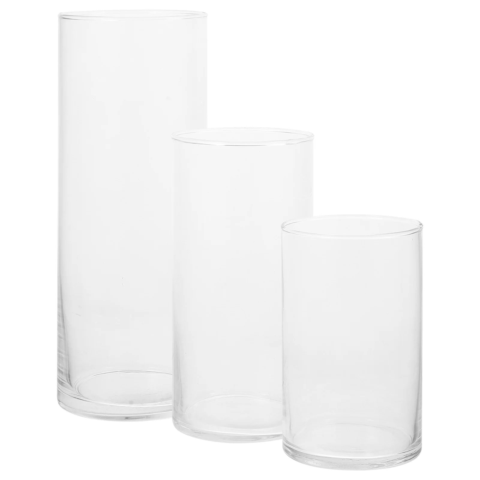

3pcs Vase Cylinder Flower Vase Multipurpose Clear Floral Vase Household Vase Decor