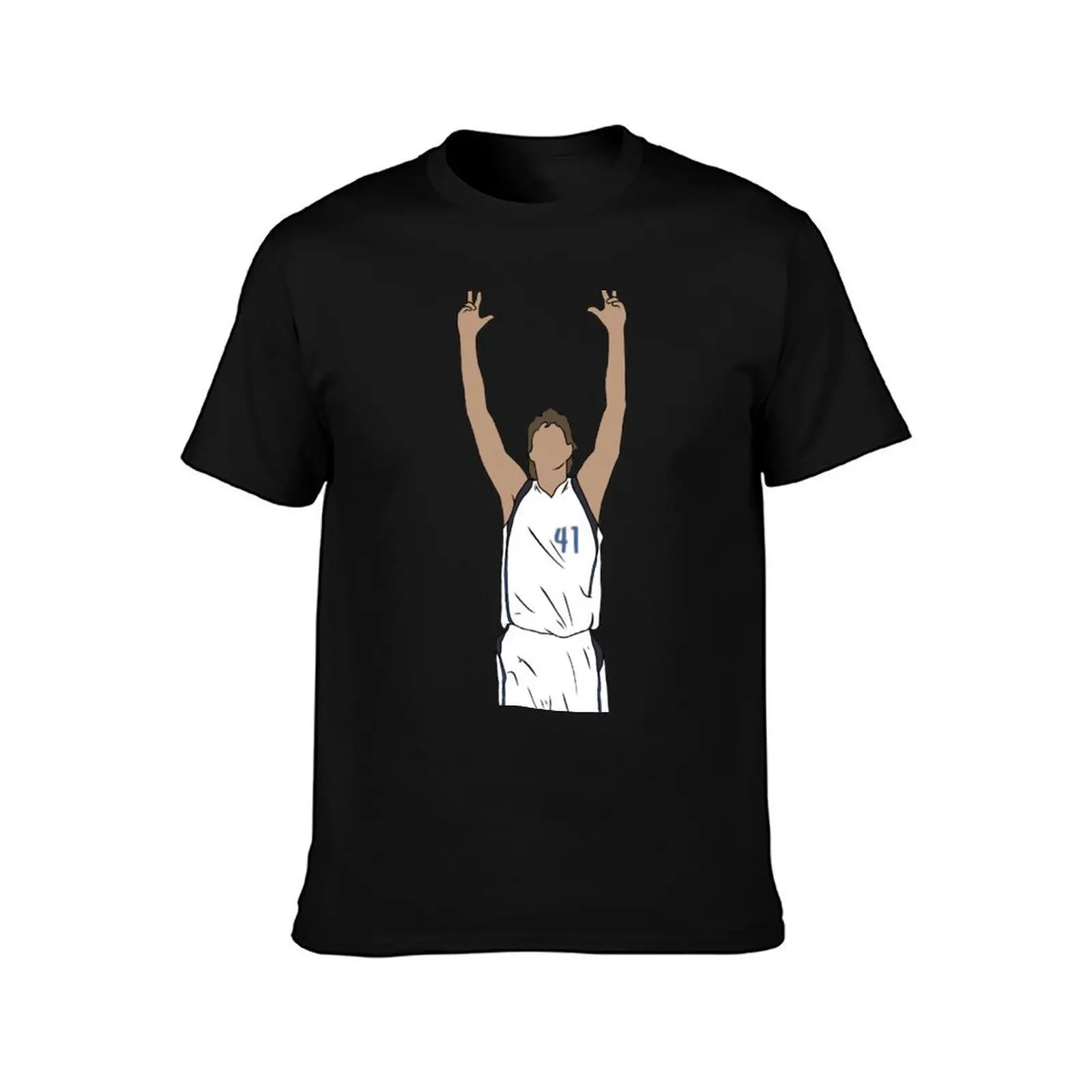 Фото Футболка Dirk Nowitzki Three Pointer Celebration, удобная эластичная футболка №2