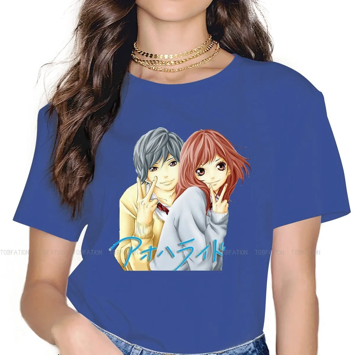 

Оригинальные футболки Ao Haru Ride с японским кампусом Love из аниме, незаменимая характерная футболка, одежда 5XL