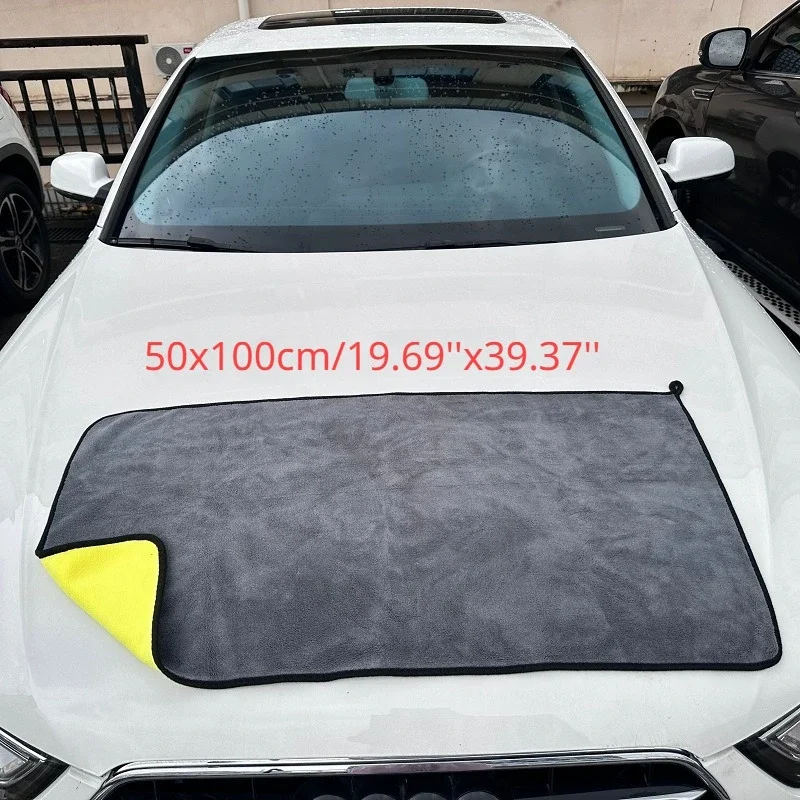 

Супер Впитывающее Автомобильное Полотенце Из Микрофибры, Очень Толстая Ткань Для Мытья И Сушки Для Чистоты Автомобиля