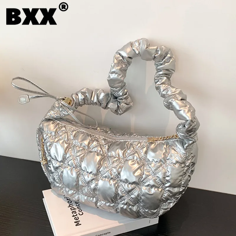 

[BXX] Модные простые однотонные плиссированные сумки на плечо для женщин, 2023 Переносные сумки для мобильных телефонов, женские сумки 8AB191