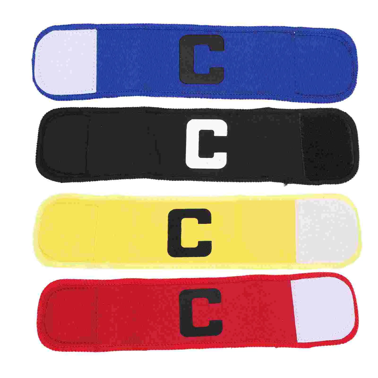 

4pcs Team Leader Signs Elastic Armbands Football Equipment Football Armbands for Basketball Adults Baseball Children