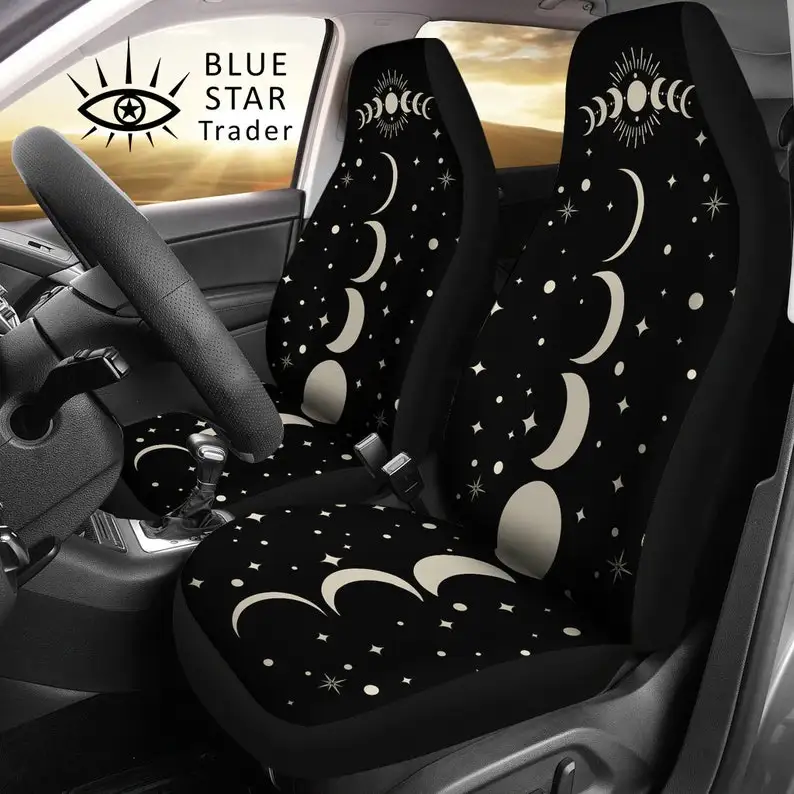 

Witchy Moon Phases Car Seat Covers (Set of 2 Covers), universal seat covers, Car Seat Protector, car seat upholstery, Witchy Vib