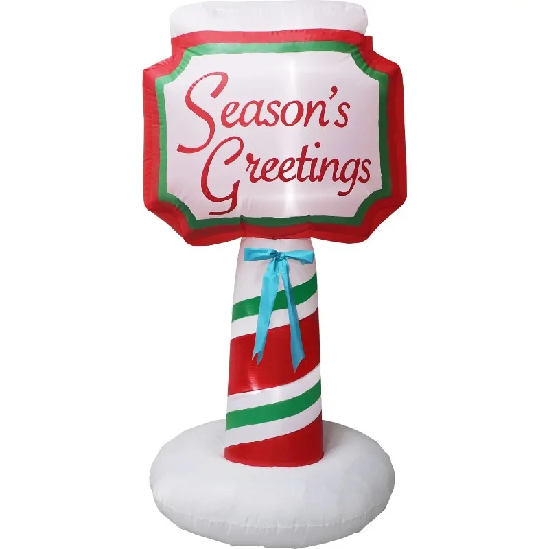 

6ft Inflatable Seasons Greetings Sign w/ Lights Christmas Inflatables