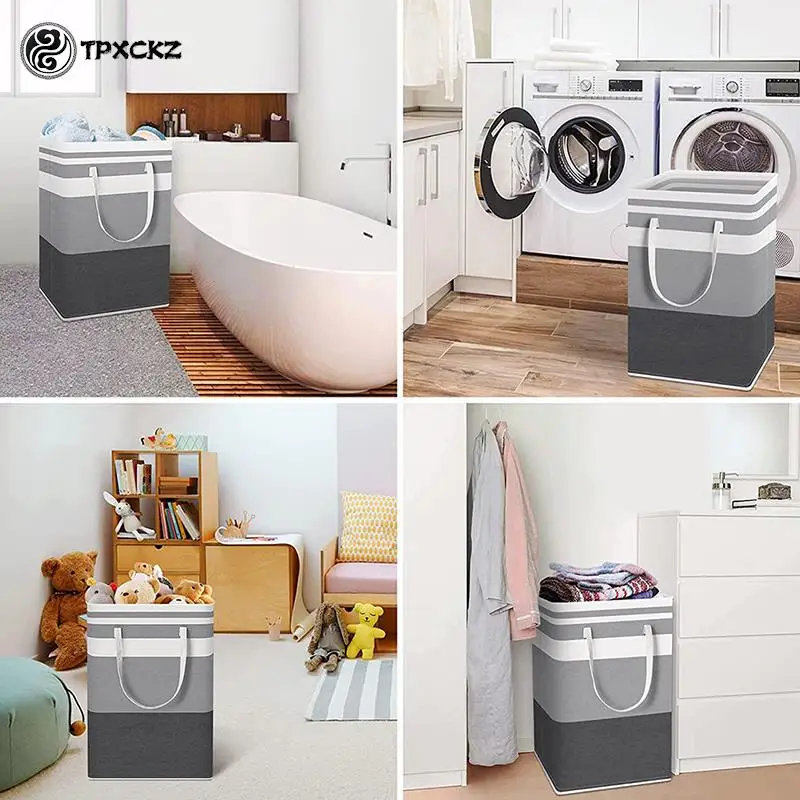 

Large Linen Storage Basket Independent Linen Storage Basket Folding Clothing Basket With Clothing Handle Basket
