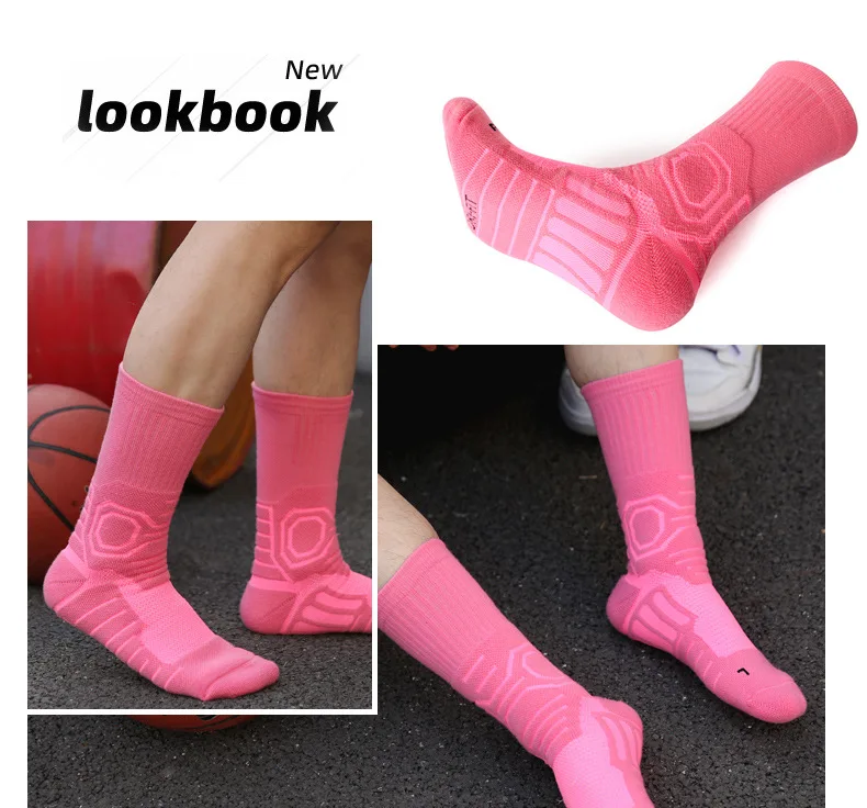 Professional Basketball Sock Long Sport Sock Men Thickened Tall Sock Towel Sock Sweat Absorbing Anti-Slip Breathable Elite Sock