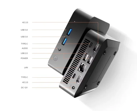 МИНИ-ПК Windows 11 Intel Core i9 8950HK 16 ГБ ОЗУ 1 ТБ SSD Компьютер Dual WIFI 6 BT5.2 4K HD Мини-игровой офисный кабинетПК
