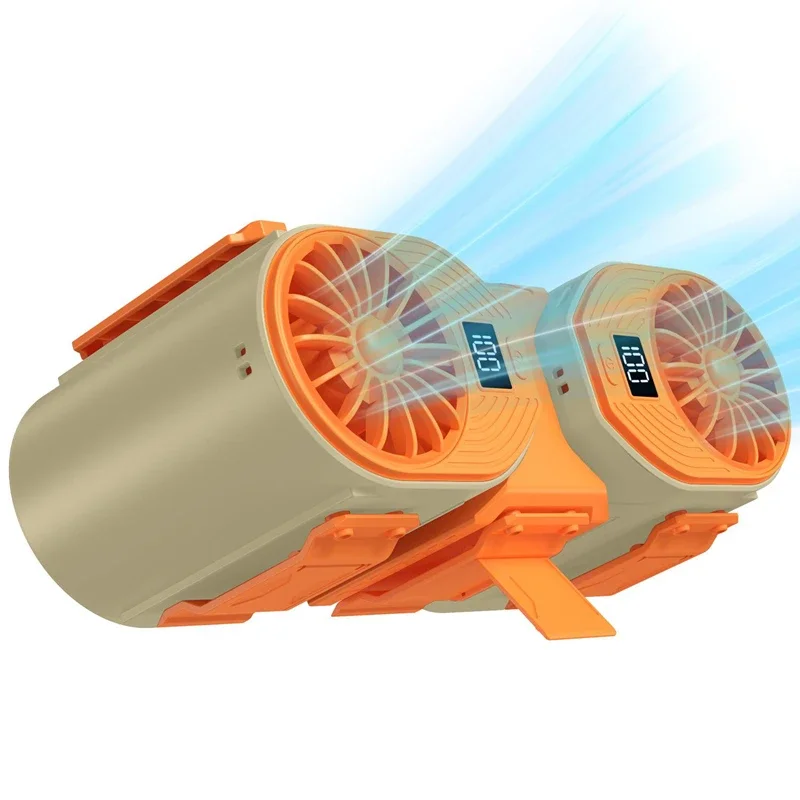 

2025 Новый перезаряжаемый поясной вентилятор, 20000 об/мин, 10000 мАч, 24 часа, время работы, 5 скоростей, двойной двигатель, зажим для ремня, уличное офисное охлаждение для путешествий