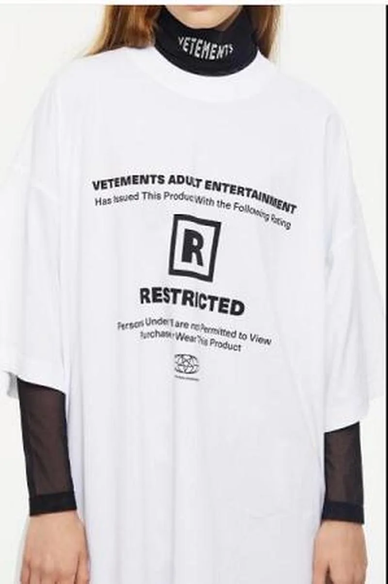 

22SS Simple Alphabet Slogan Print Vetements T Shirt Men Women EU Size 100% Cotton Vetements Top Tees Fashion Summer Tiny Spark