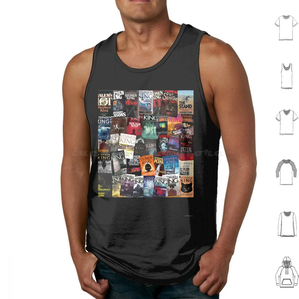 

Stephen King Book Covers , Horror Bookworm Tank Tops Print Cotton Stephen King Book Covers Stephen King Horror