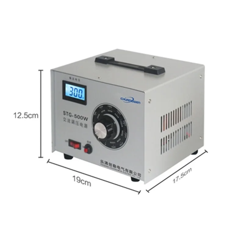 STG-500W 220V AC источник питания однофазный регулятор напряжения жидкокристаллический дисплей контактный 0-300V Регулируемый трансформатор питания