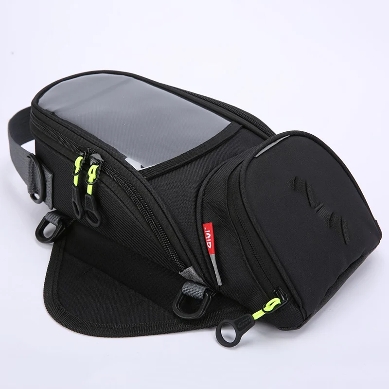 

Motorcycle Tank Bag Saddle Black Motorbike Bag Universal Strong Magnetic Navigation Fuel Bag