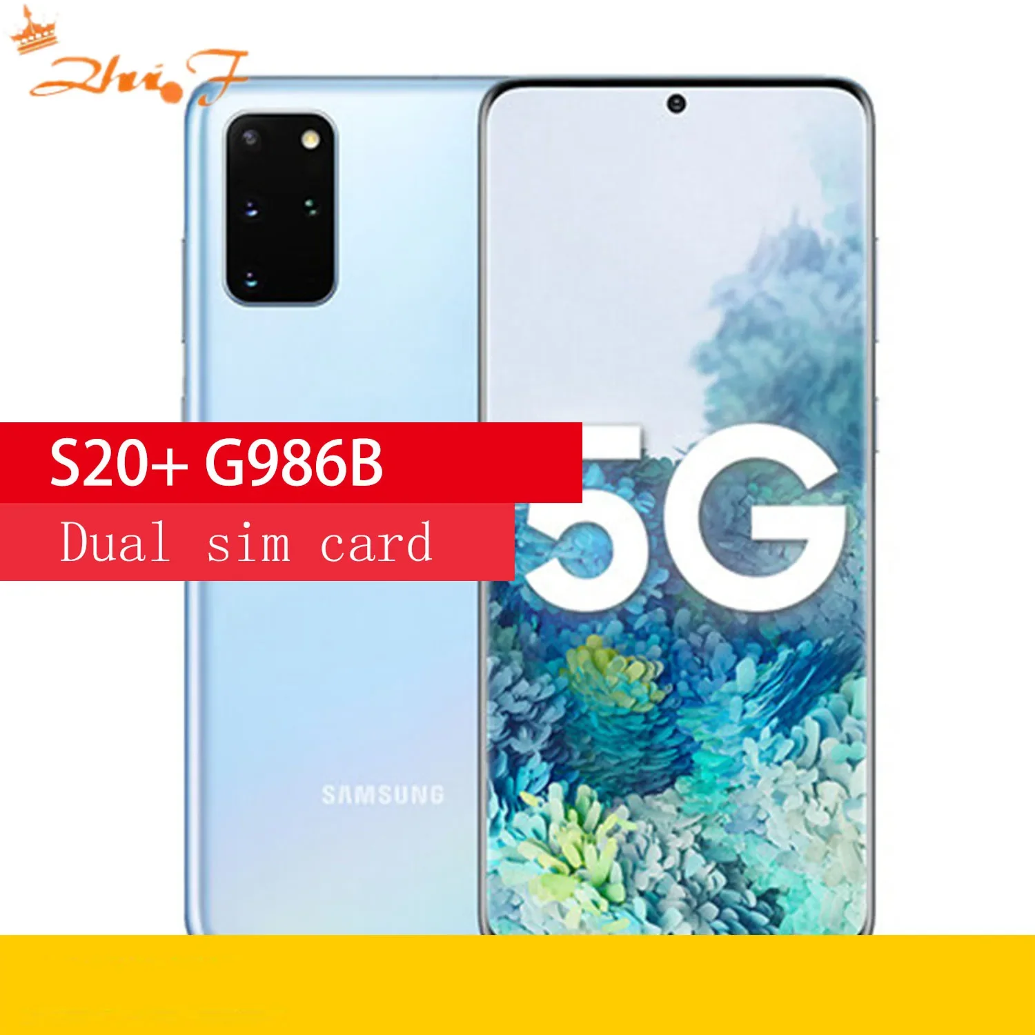Фото Samsung Galaxy S20+ 5G G986B 128G, две SIM-карты, разблокированный, оригинальный смартфон, глобальная версия, восьмиядерный процессор Exynos 990, 6.7 дюйма, тройная камера