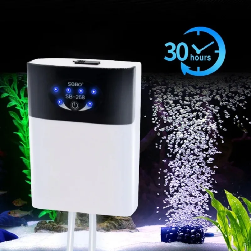 Мини-воздушный насос для аквариума портативная Бесшумная кислородная помпа