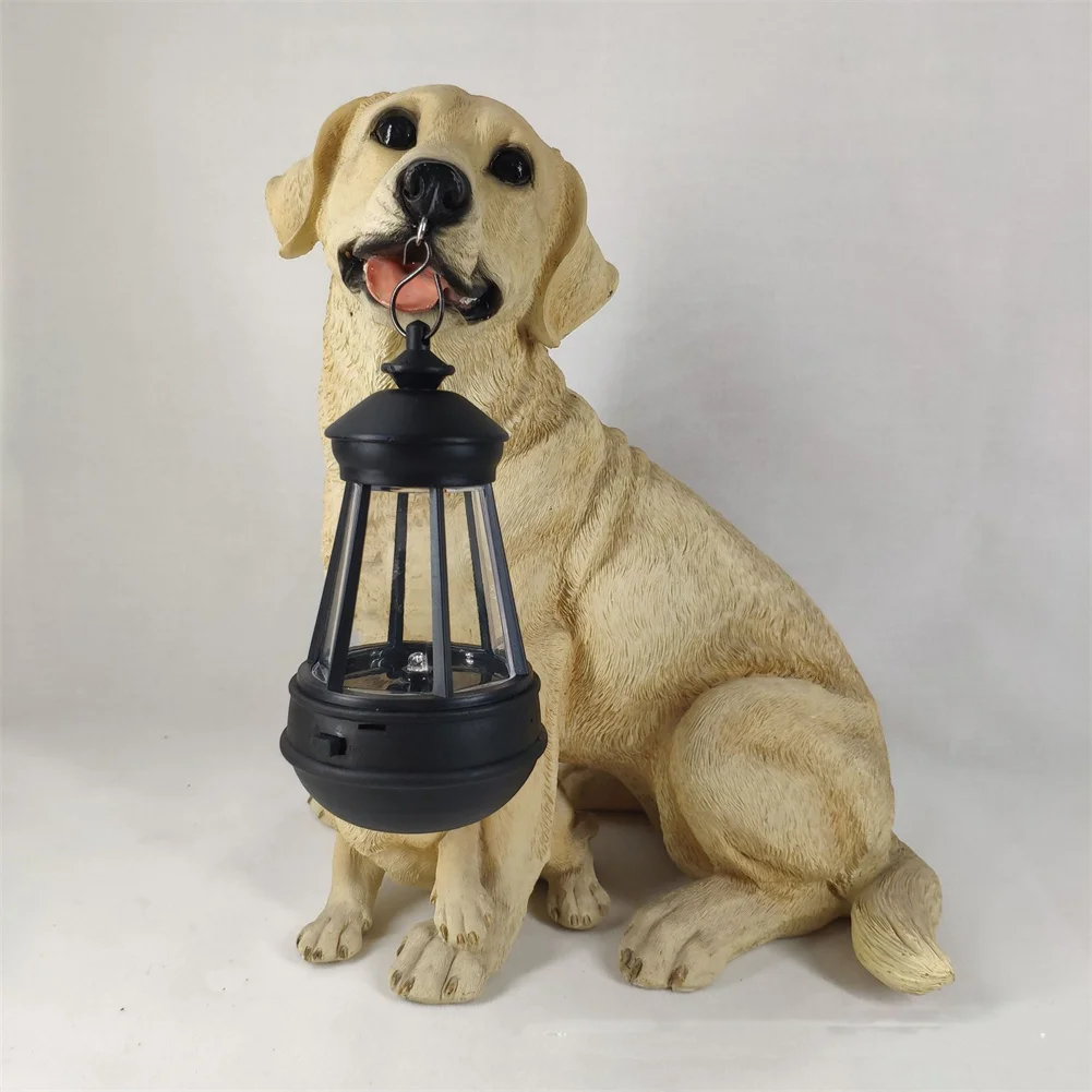 

Solar Hanging Lamp Simulation Dog Decoration Garden Balcony Porch Ornaments Courtyard Resin Crafts Lighting Decor