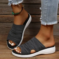 stretch orthotic slide sandals women sandals open toe breathable slides stretch cross orthotic platform shoes beach slippers new