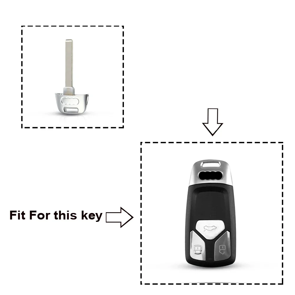Фото KEYYOU Smart Key дистанционная аварийная вставка для Audi A4 A5 Q7 SQ7 2017 2018/TT 2016-2018 автомобильный блейк №2