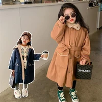 girls babys kids coat jacket outwear 2022 graceful thicken spring autumn cotton teenagers cardigan breathable%c2%a0overcoat children