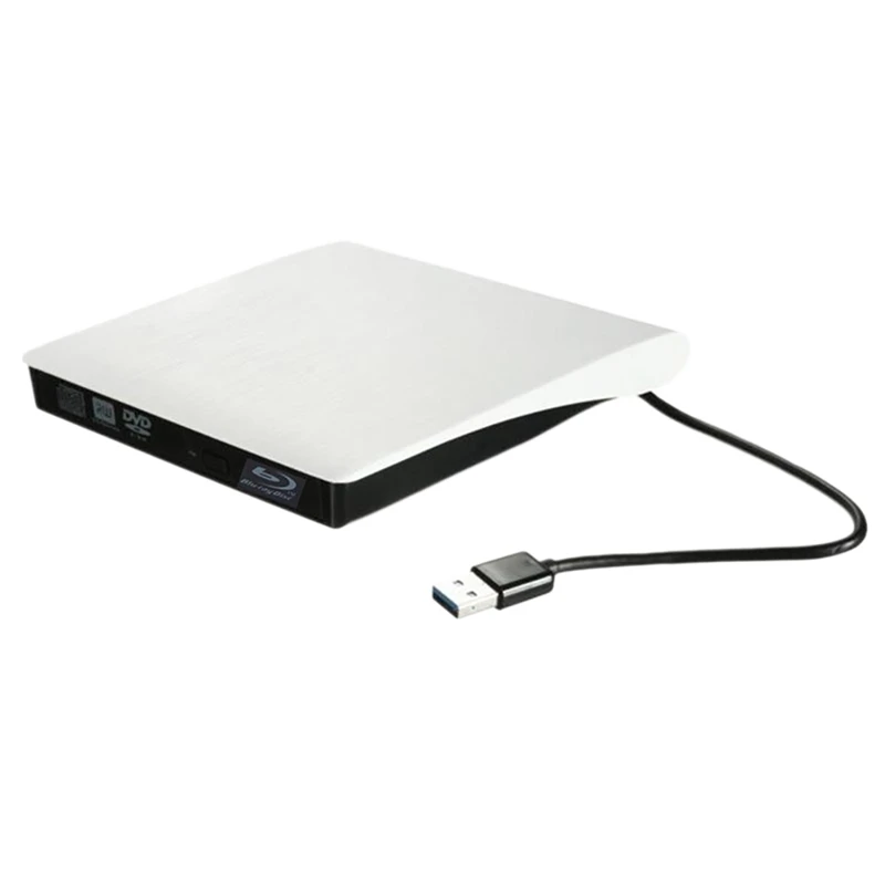 

USB 3.0 Slim External 8X DVDRW DVD CD RW ROM Writer Burner Drive Case for Windows Laptop Desktop PC