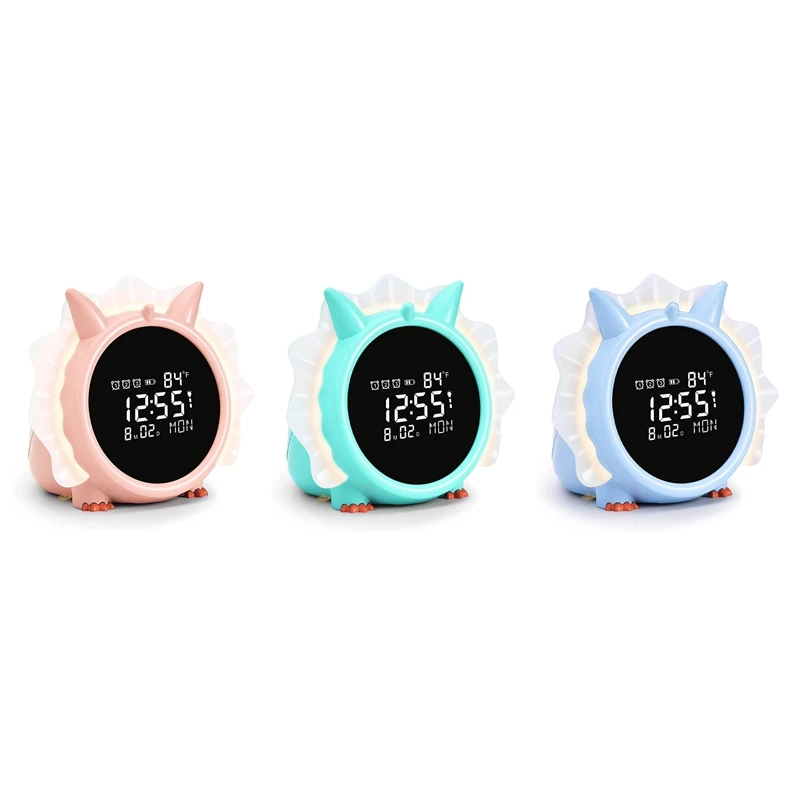 Акция! Детский цифровой будильник для спальни календарь дата и с динозавром