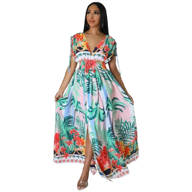 

Beach Coverup Summer Outfit For Women 2023 Dress Bath Suit New French Print Sleeveless Leisure Polyester Tunic Outings Cover Up