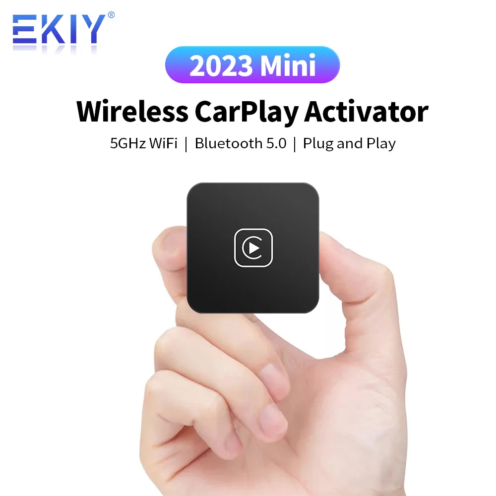 EKIY A1 Mini Carplay Wireless for Toyota Mazda Nissan Camry Suzuki Subaru Citroen Audi Mercedes Kia Ford Opel IOS15 Spotify BT
