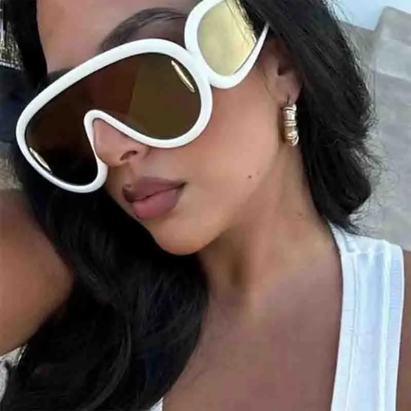 Женские солнцезащитные очки большого размера Y2K в стиле панк