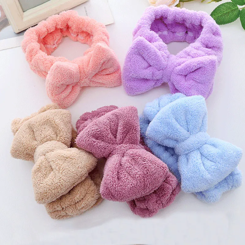 

Coral Fleece Soft Headband Cross Top Kont Hairband Elastic Hair Band For Women Girls Wash Face Turban Headwear Hair Accessories