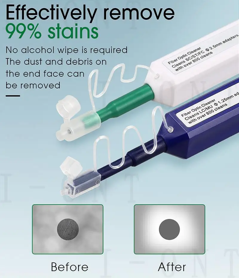 10pcs/lot Promotion SC/FC/ST One-Click Cleaner Tool 2.5mm Fiber Optic Cleaning Pen 800 Cleans Fiber Optic Cleaner