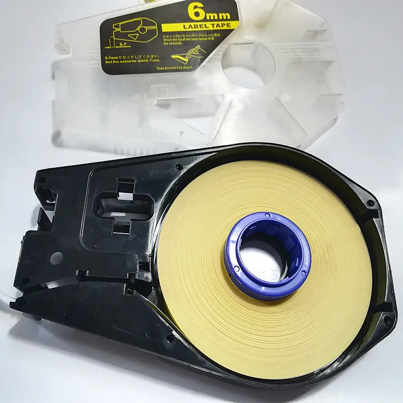 

Жёлтая лента для этикеток 6 мм x 30 м 3476A026AB для кабеля ID принтера, трубчатого принтера Mk2000 Mk1100,Mk2100 Mk1500 Mk2500, акция