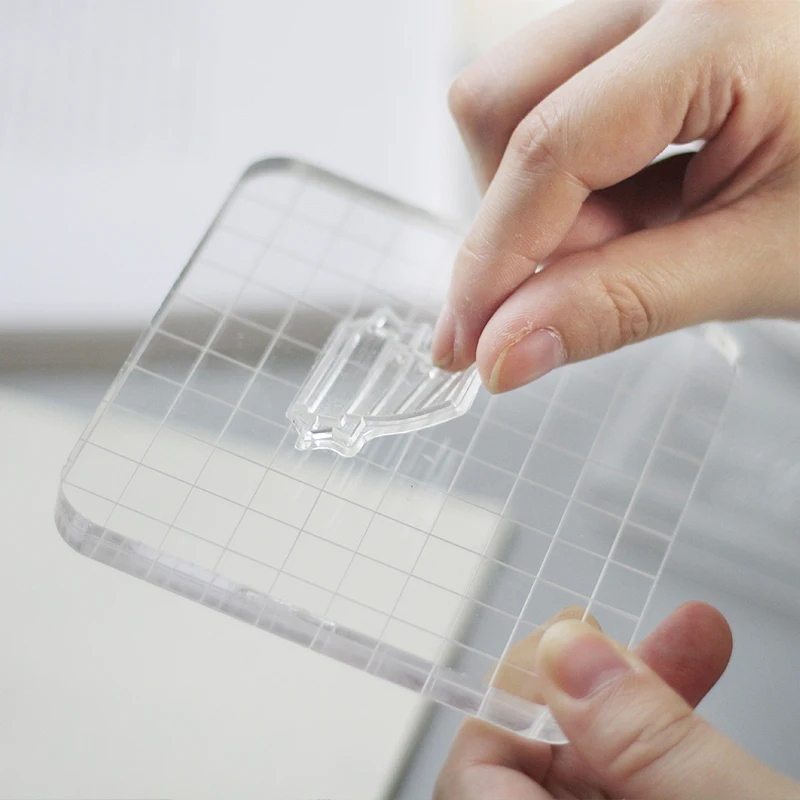 Кристально-акриловая прозрачная доска для штампов "Clear Stamps Scrapbooking Craft Seal Block Photo Album Plexiglass Accessories".