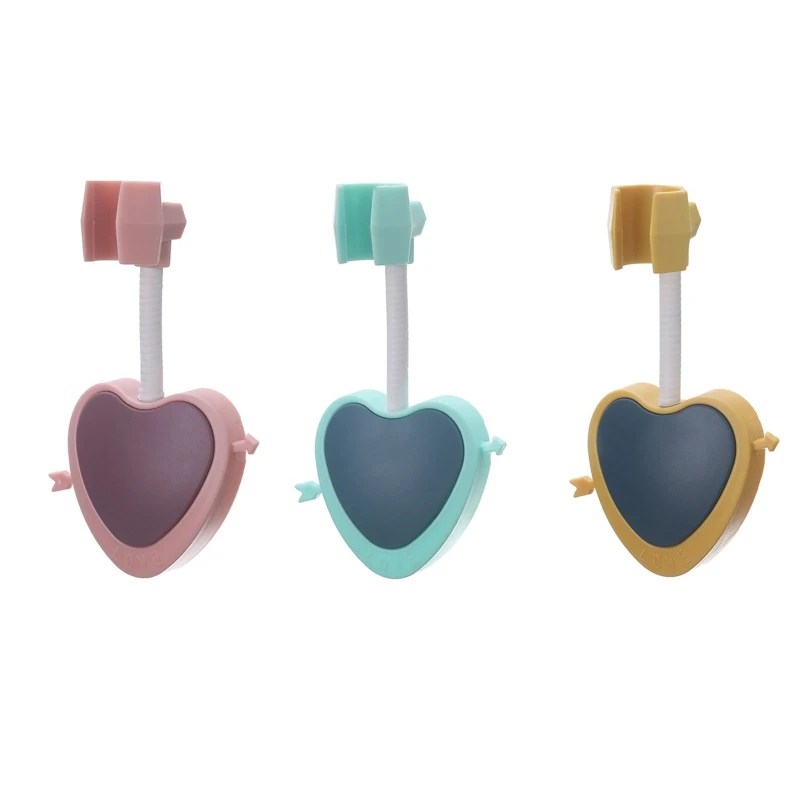 

Настенный Регулируемый поворотный держатель для душа на 360 ° в форме сердца с крючками для дома, ванной комнаты, душа для детей и взрослых