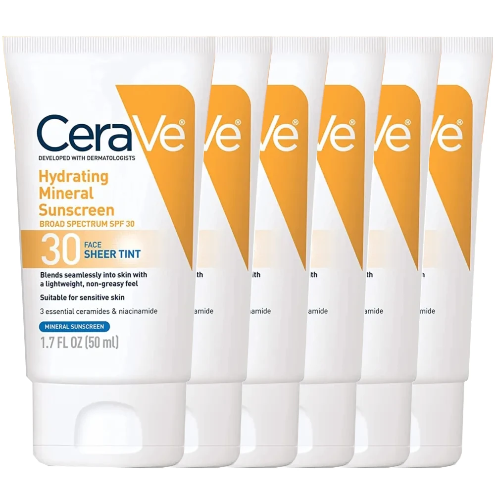 

6PCS CeraVe Sunscreen Body Cream SPF 30 Moisturizing Sensitive Skin Care Protect Physical Sunblock Anti-Aging