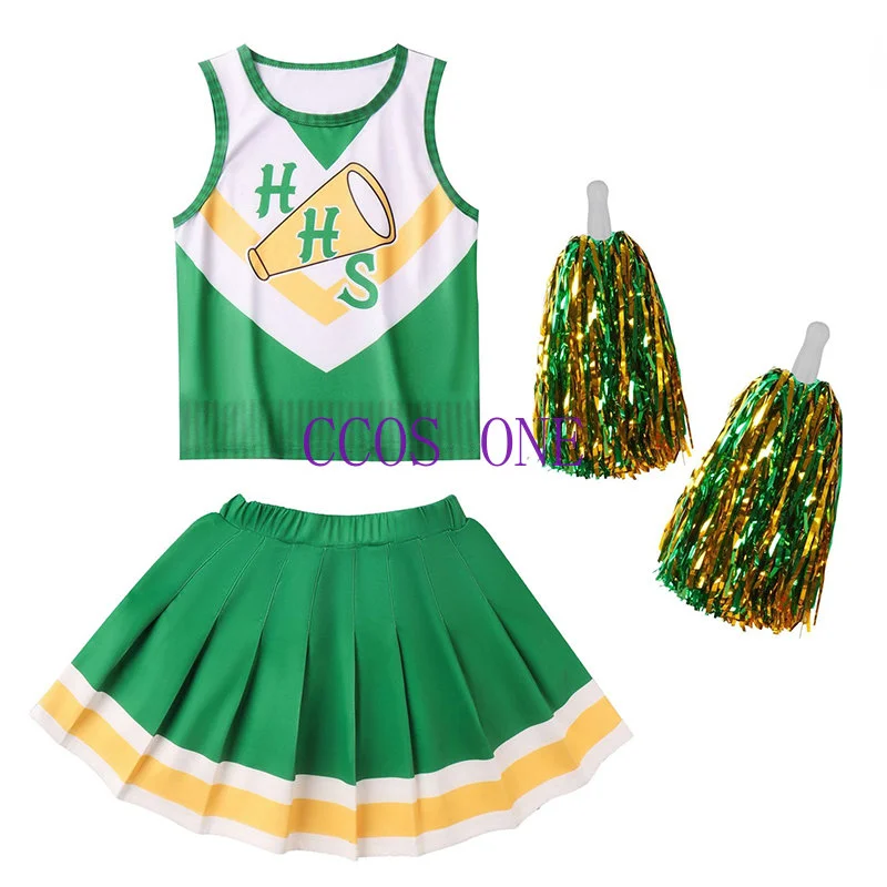 

Stranger Things Season 4 Chrissy Cunningham Cheerleader Cosplay Hawkins High School Costume Skirt Uniform Suit Adult Kids Gift