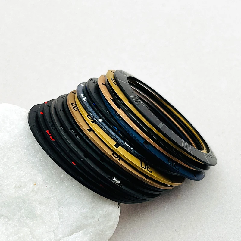 38mm Sloped Subblack Ceramic Watch Bezel Insert Rings Inner Diameter 30.5mm Fit SUB Men's Mechanical Watch Repair Replace Parts