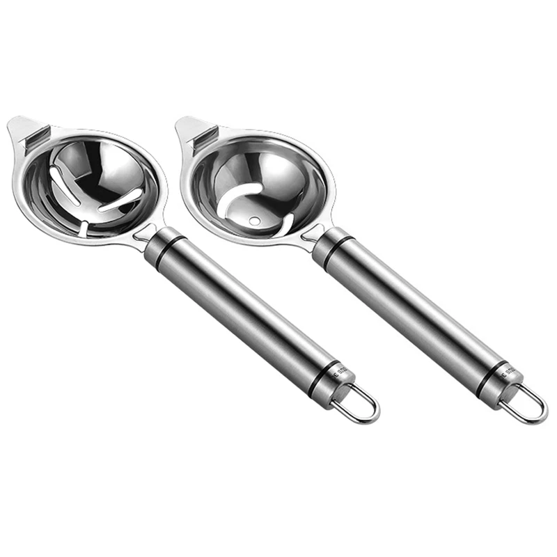 

Stainless Steel Egg Separator Yolk White Filter Remover Gadgets with Long Handle Separating Funnel Spoon Egg Divider Baking 85DA