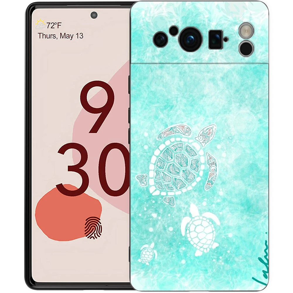 Мягкий силиконовый ударопрочный чехол из ТПУ с рисунком морской черепахи