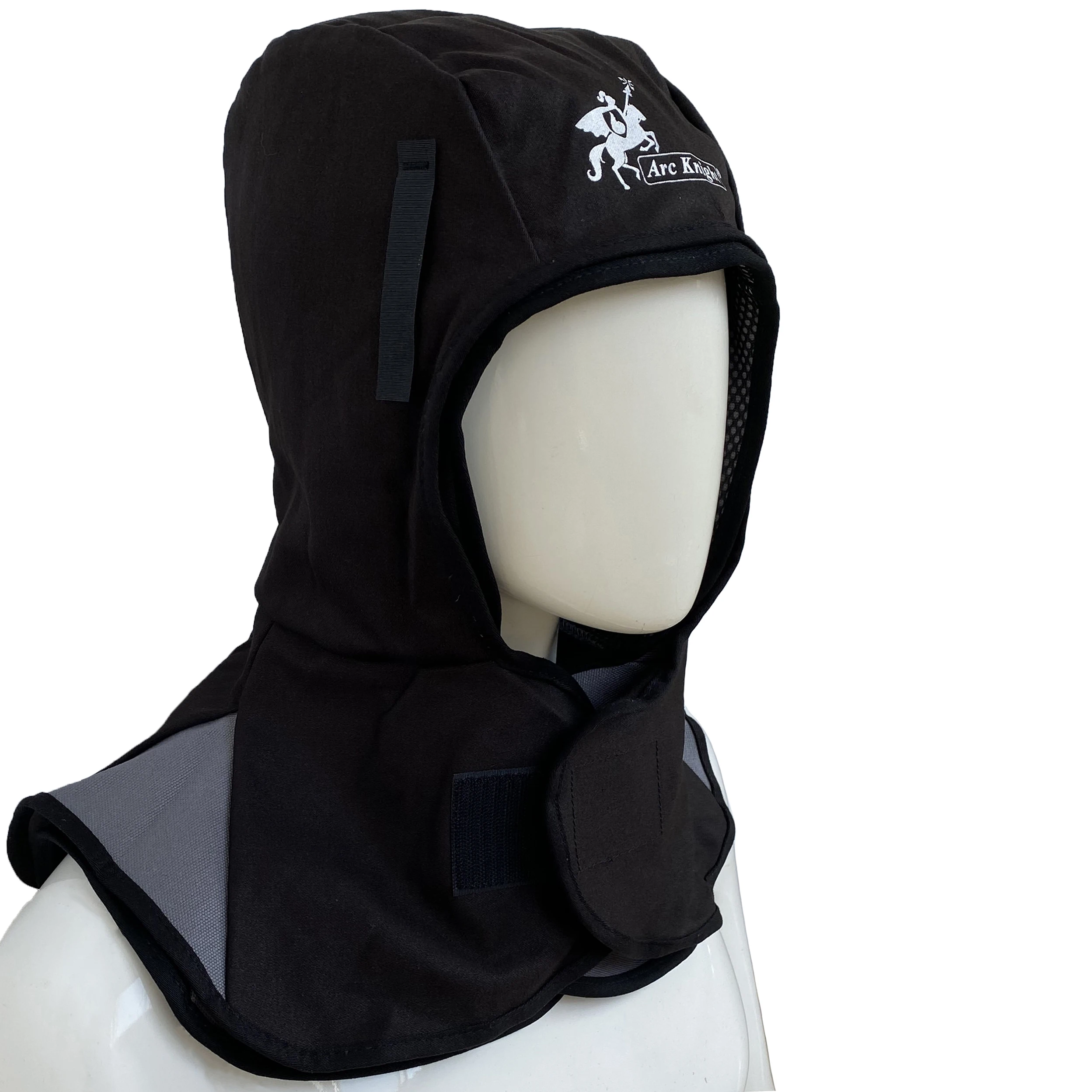 Скидка Шлем огнеупорный из Сварочные шлемы хлопка, моющийся, черно-серый