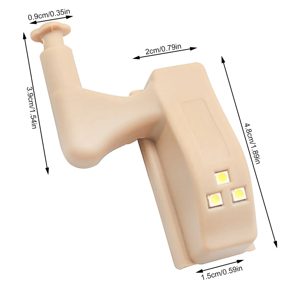 

Светодиодная умная сенсорная лампа, пластиковый светильник для ванной комнаты, кухни, шкафа, двери, петли, питание от аккумулятора, цвет серый